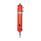 Orange diving buoy (DSMB), closed, 90 cm long - XDEEP