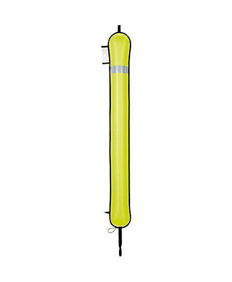 Yellow alarm scuba marker (DSMB). Closed, 140 cm long - XDEEP