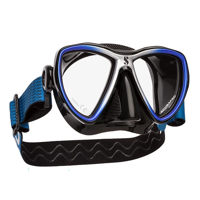 Synergy Mini Dive Mask, Black Skirt, Black/Blue/Silver - SCUBAPROBack ButtonSearch IconFilter Icon