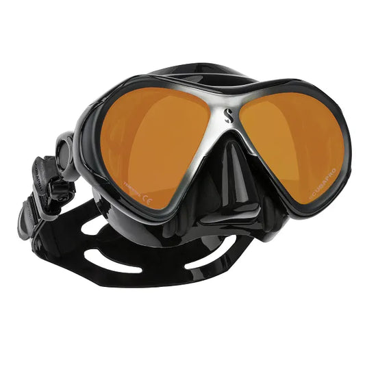 Spectra Mini Dive Mask, Silver, w/ Mirrored Lens